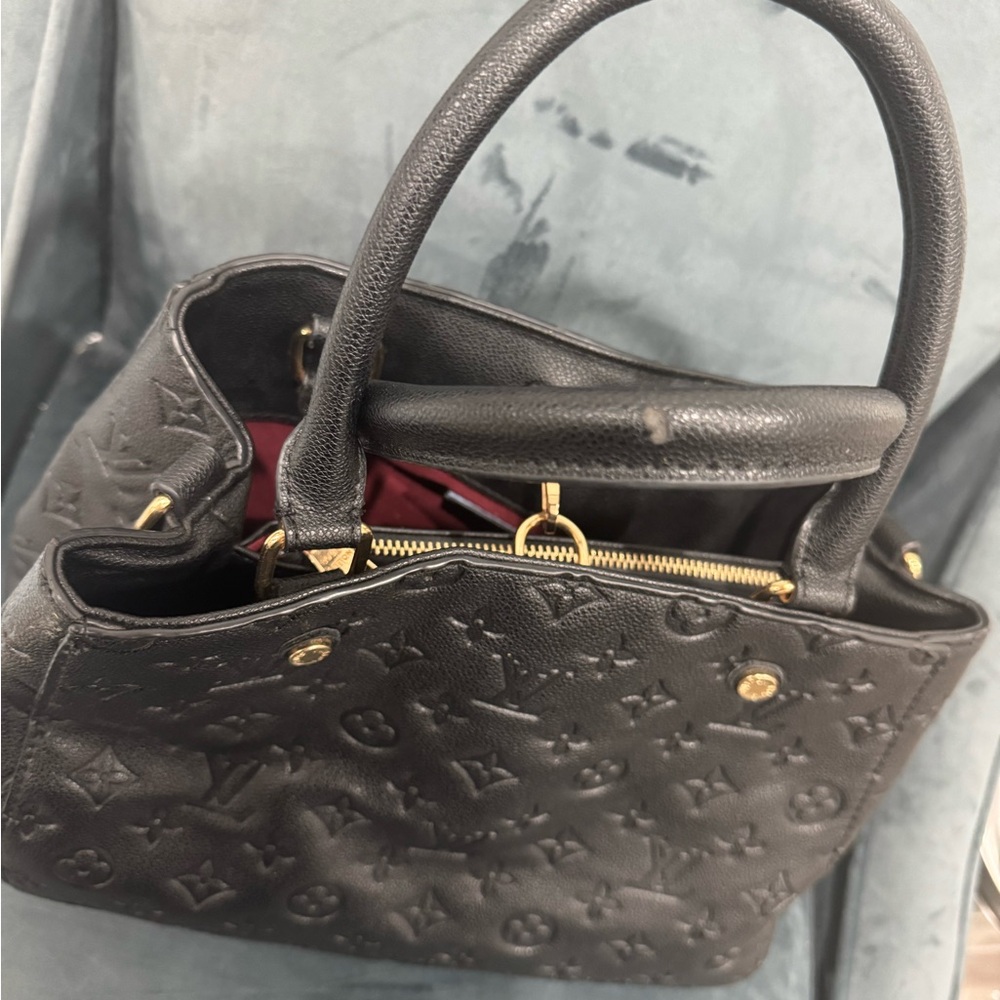 Fashion Inspired Black Monogram Tote Bag - Picture 4 of 9